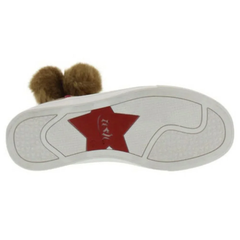 New - ✪ ASH ✪ - Faux Suede FUR POM POM Sneaker BOOTIE for KIDS GIRLS